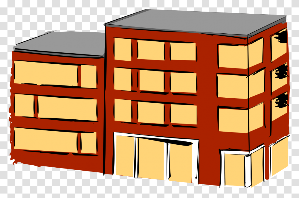 Clip Art Brick Building, Furniture, Drawer, Cabinet, Urban Transparent Png