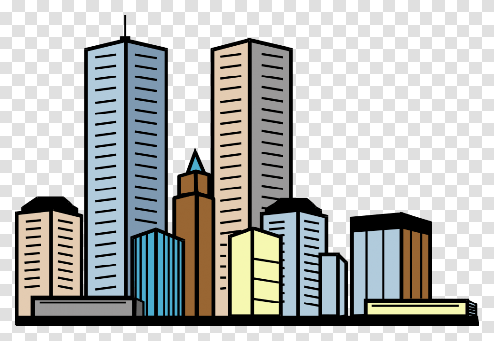 Clip Art Buildings, High Rise, City, Urban, Town Transparent Png
