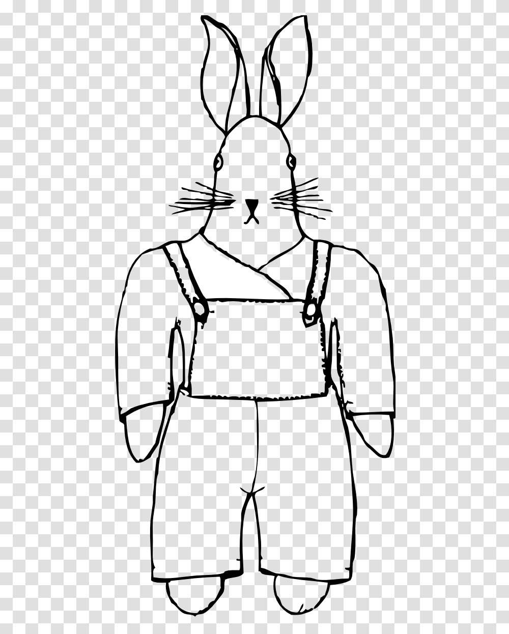 Clip Art Bunny Rabbit, Drawing, Stencil Transparent Png