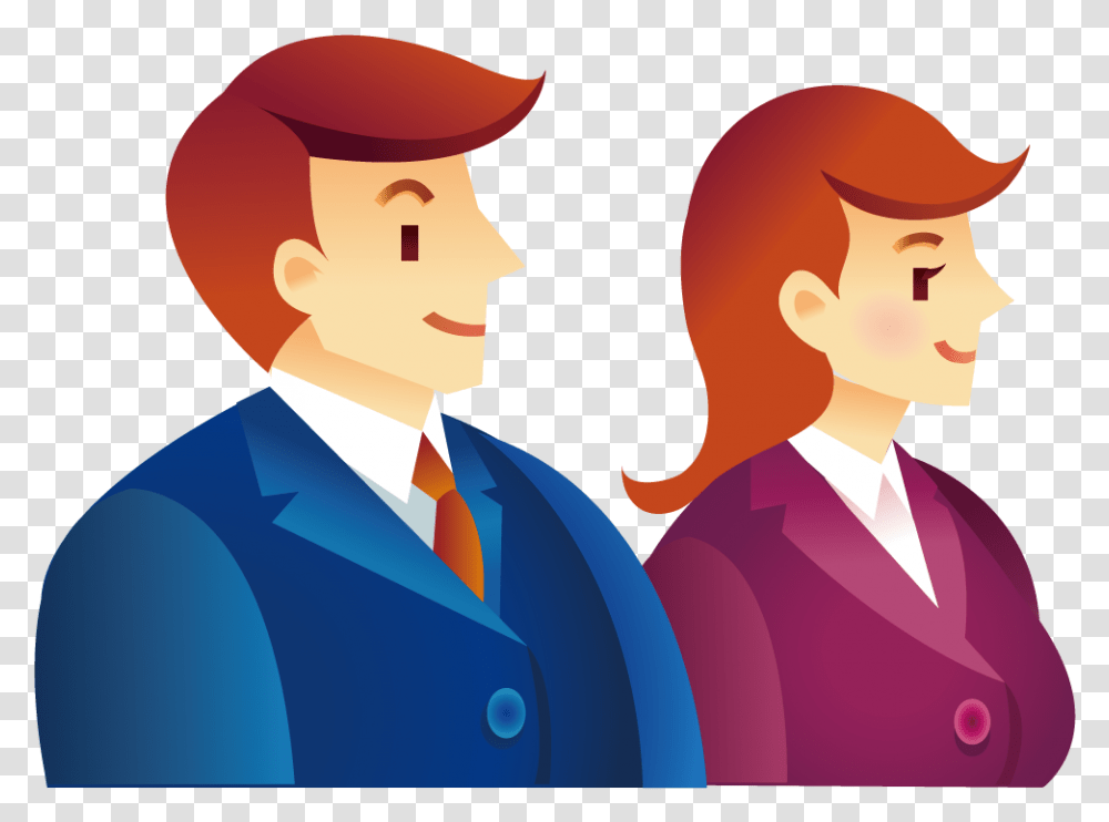Clip Art Business And Business Man And Women, Person, Face, People, Label Transparent Png