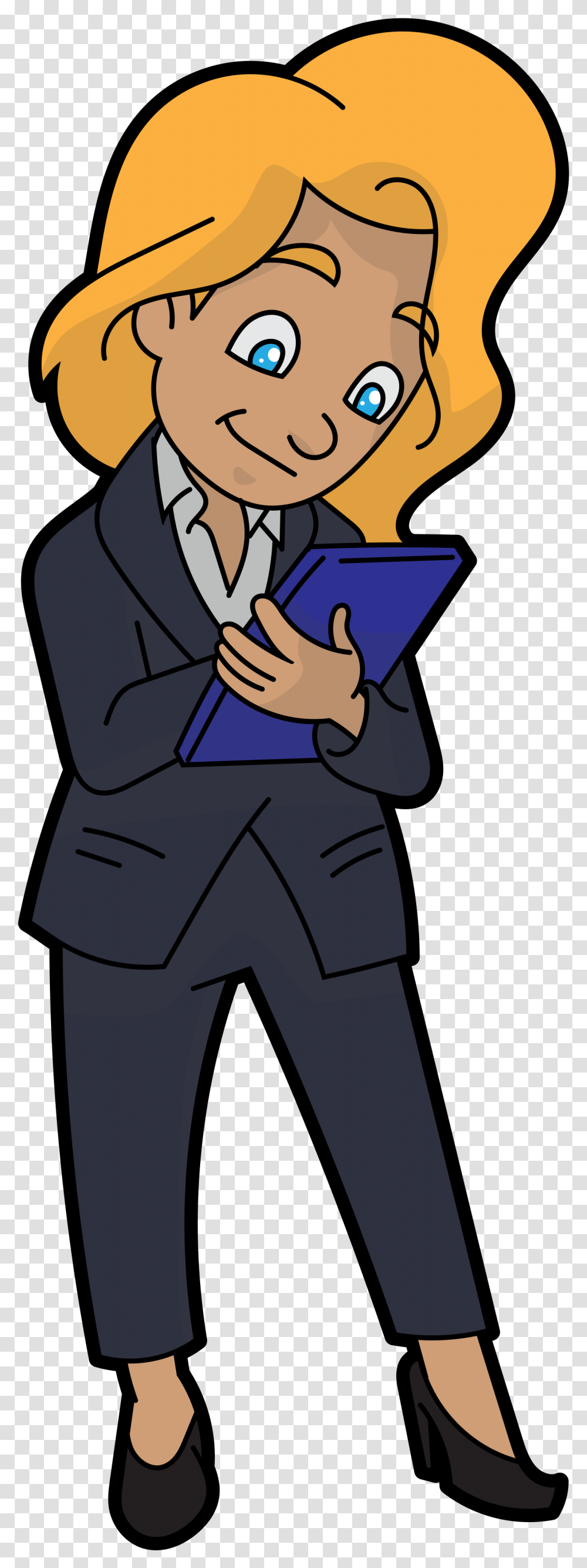 Clip Art Busy Business Woman Cartoon Businesswoman, Person, Suit, Overcoat Transparent Png