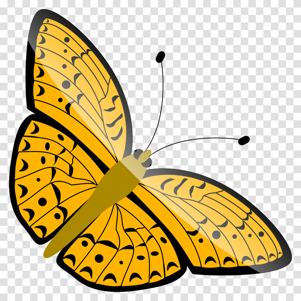 Clip Art Butterfly, Banana, Fruit, Plant, Food Transparent Png