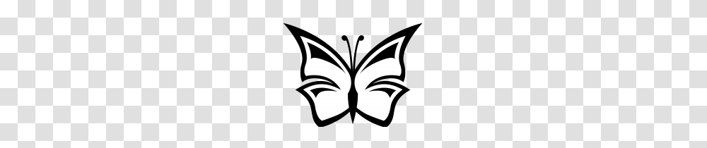 Clip Art Butterfly Outline Clip Art, Label, Stencil, Mask Transparent Png