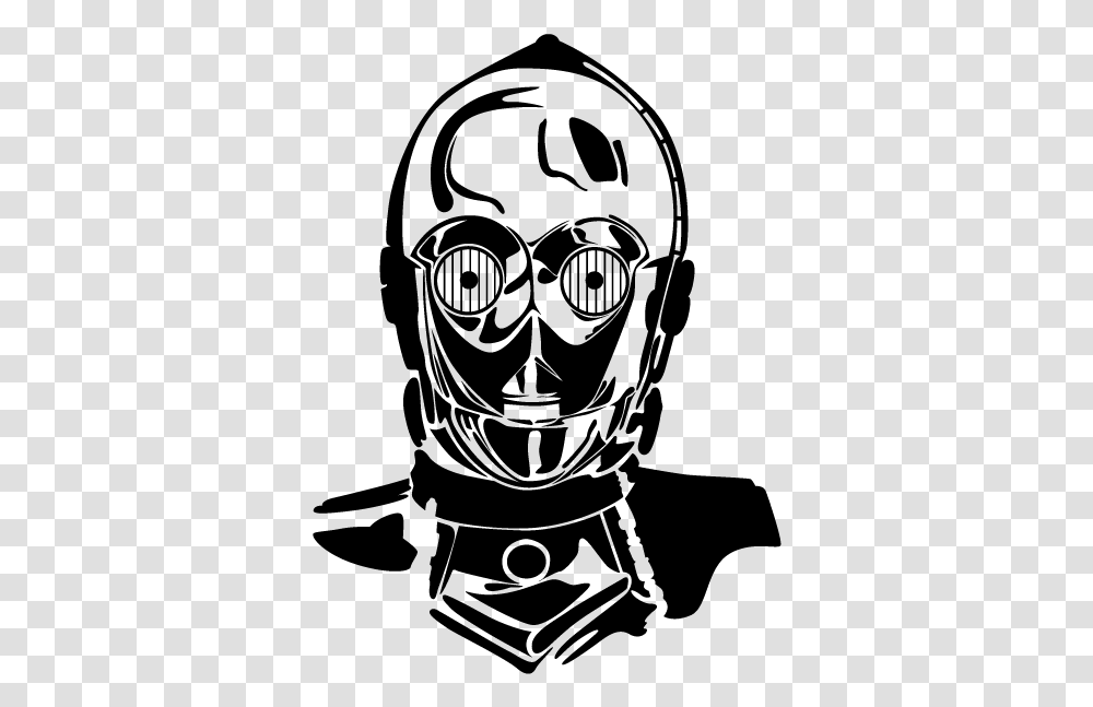 Clip Art C3po Drawing C3po Black And White, Gray, World Of Warcraft Transparent Png