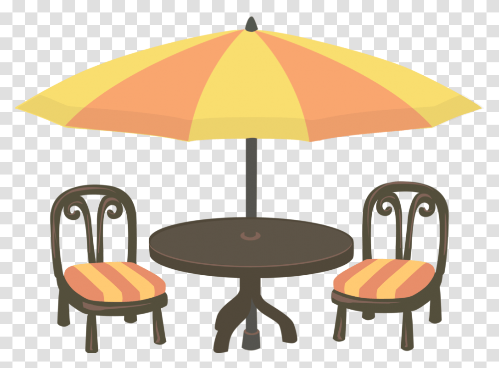 Clip Art Cafe, Chair, Furniture, Patio Umbrella, Garden Umbrella Transparent Png