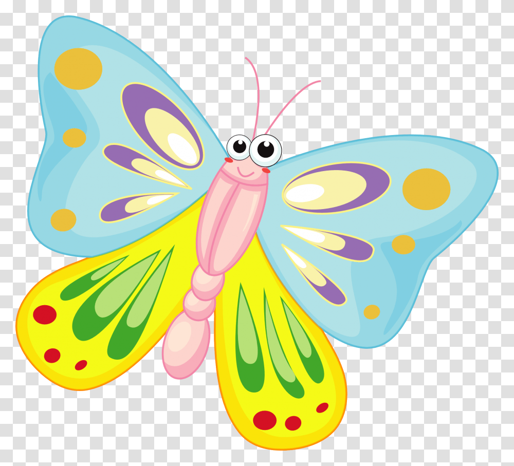 Clip Art Cartoon Butterfly, Animal, Invertebrate, Insect, Pattern Transparent Png