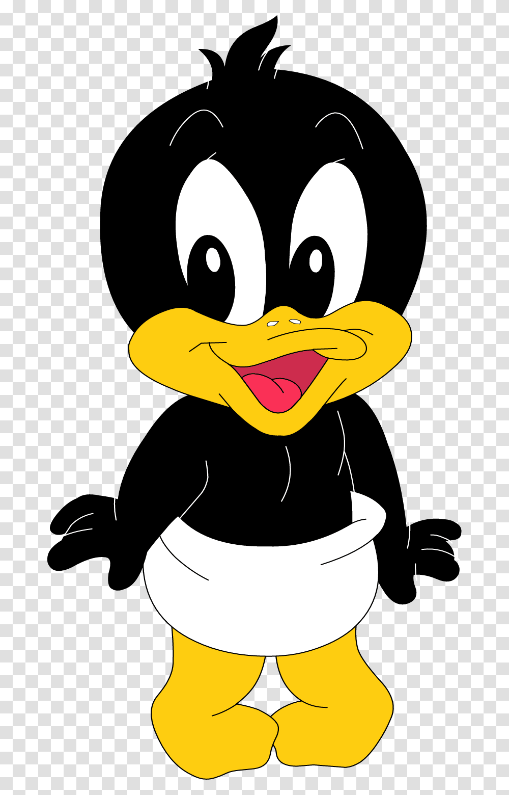Clip Art Cartoon Characters With Big Eyes Bugs Bunny Baby Daffy Duck, Animal, Bird, Person, Human Transparent Png