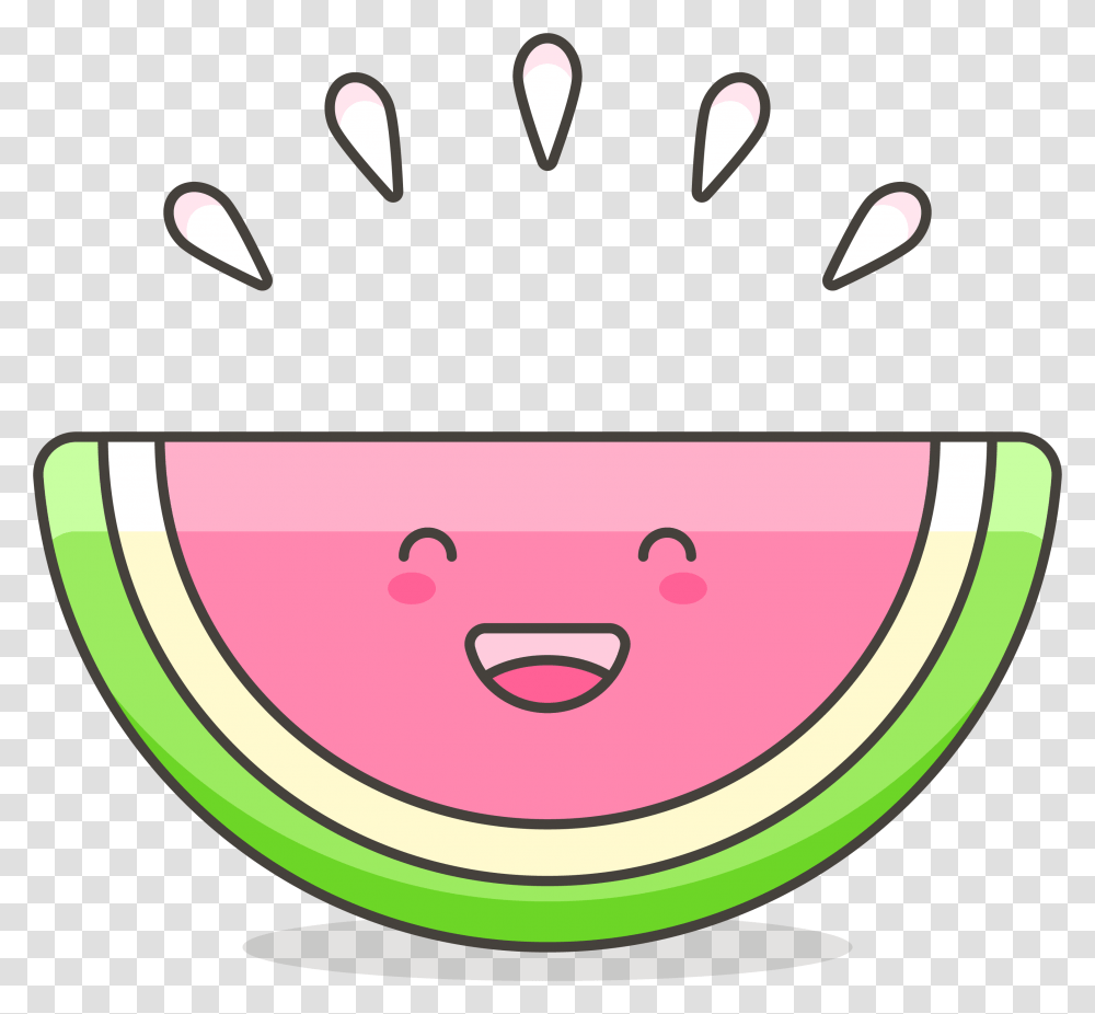Clip Art Cartoon Cute Cartoon Watermelon With Face, Word, Food, Label Transparent Png