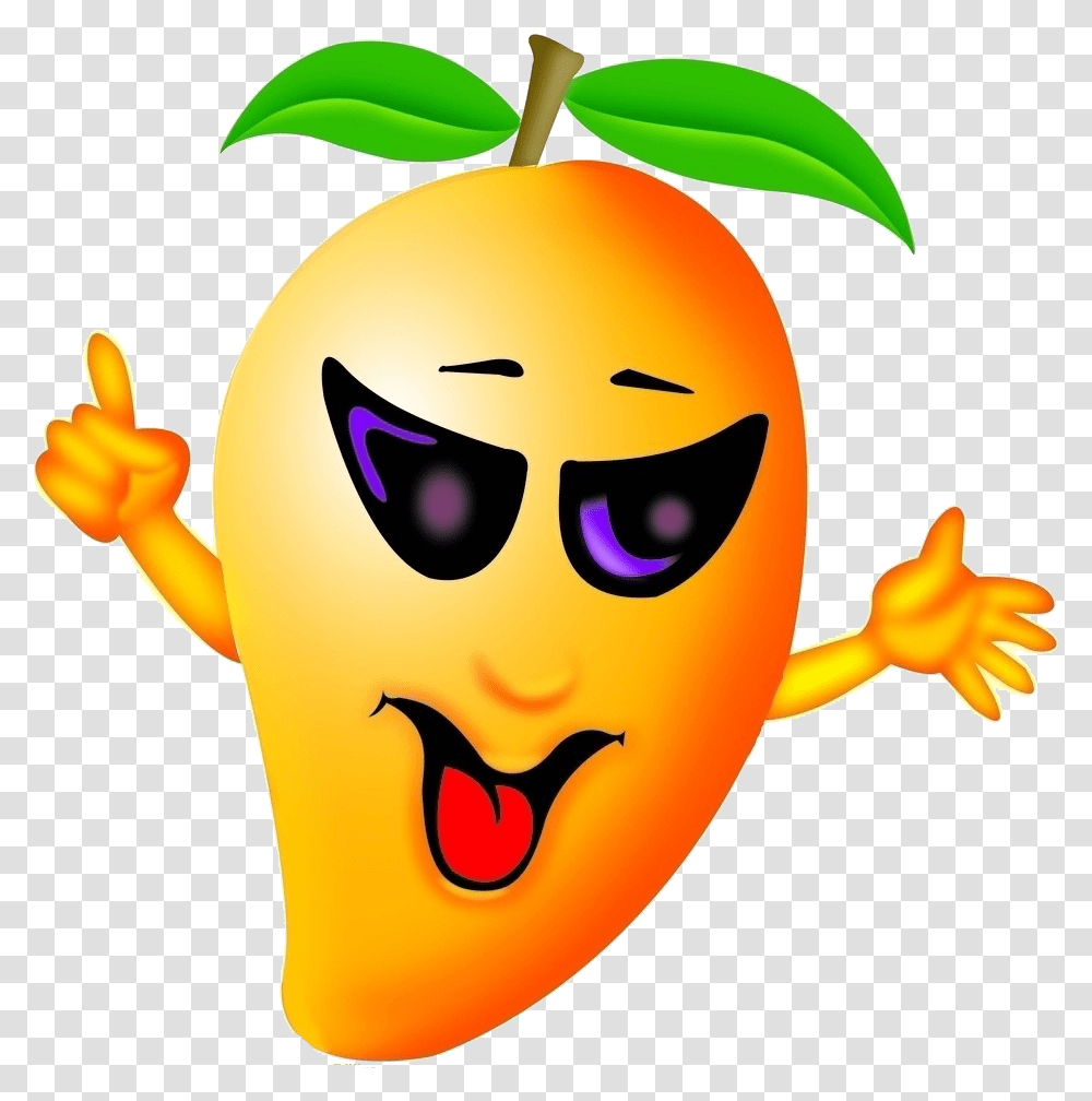 Clip Art Cartoon Mango Cartoon Mango With Background, Plant, Outdoors, Food, Pac Man Transparent Png