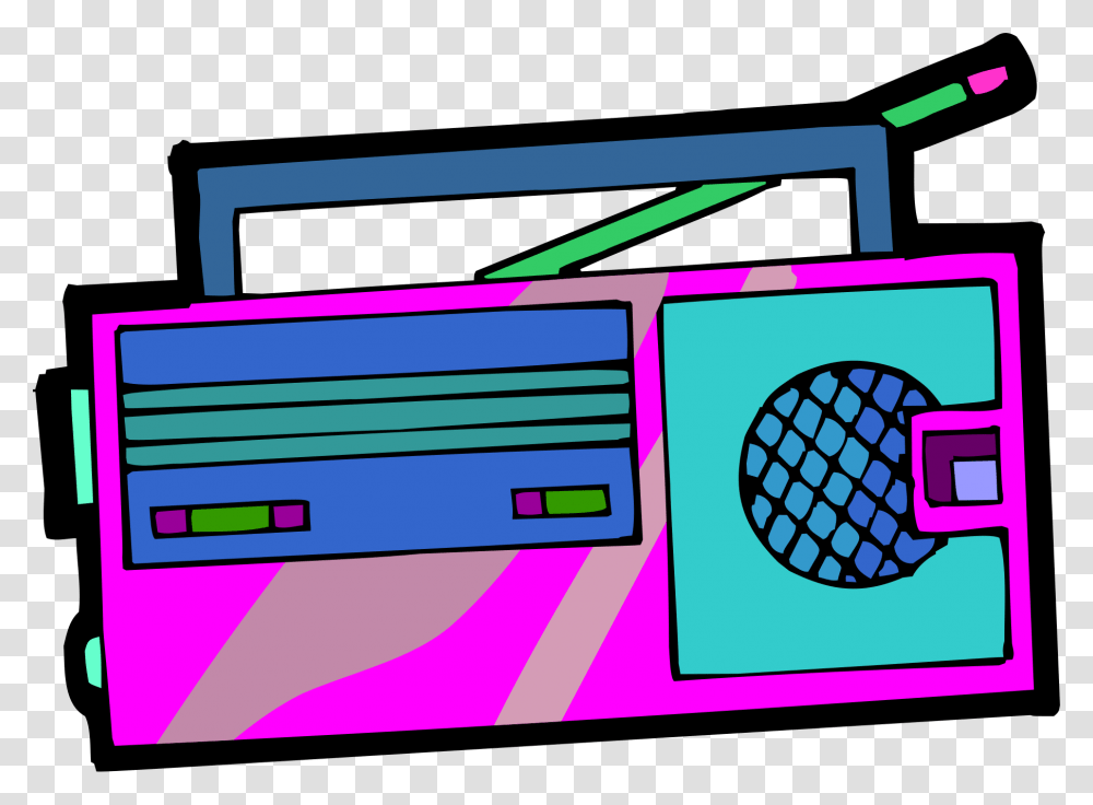 Clip Art Cartoon Radio Radios Animado, Tape Player, Electronics Transparent Png