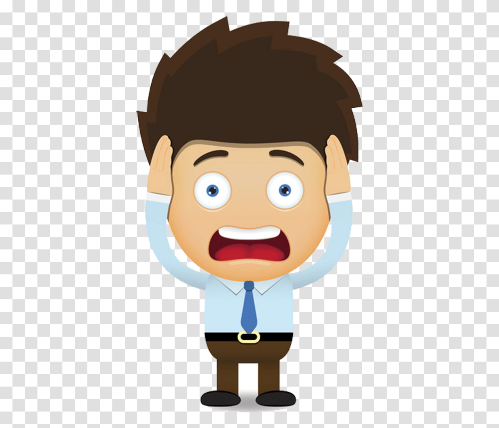 Clip Art Cartoon Screaming Screaming Cartoon Person, Head, Face, Toy, Tie Transparent Png