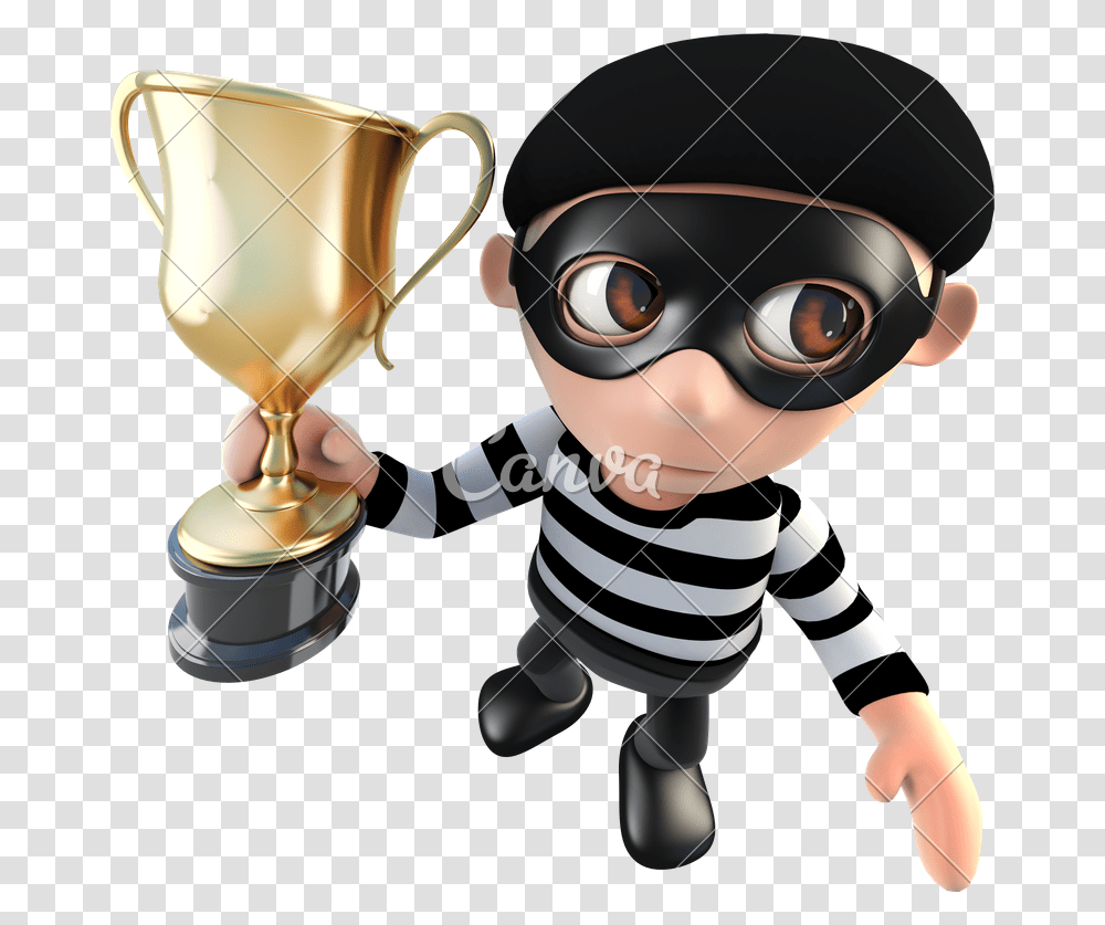 Clip Art Cartoon Trophy Camera Thief, Person, Human, Sunglasses, Accessories Transparent Png