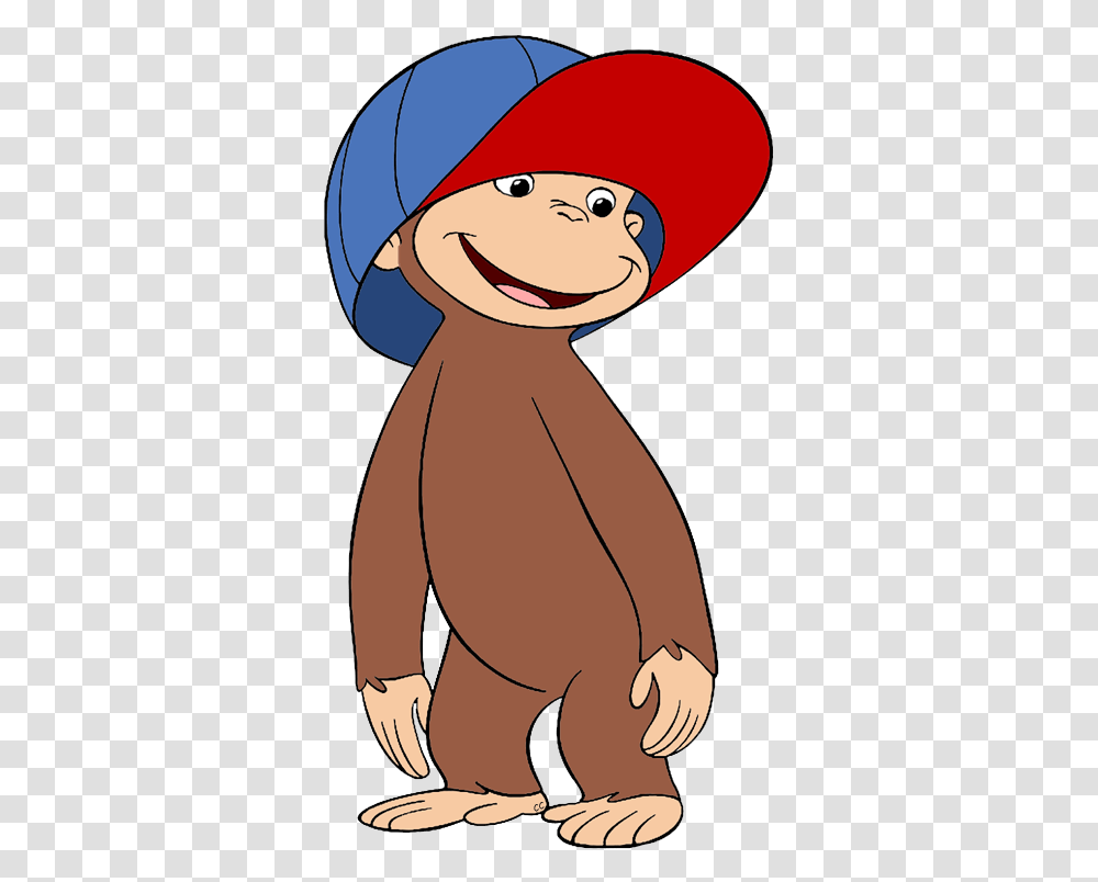 Clip Art Cartoon Wearing Curious George In Hat, Face, Sun Hat, Sleeve Transparent Png