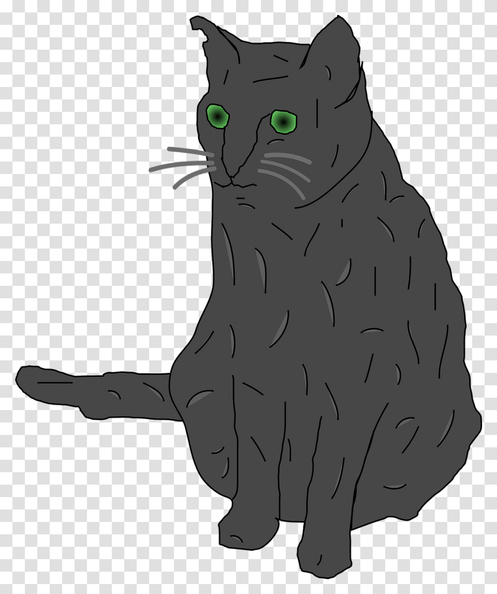 Clip Art Cats With Green Eyes, Mammal, Animal, Pet, Silhouette Transparent Png