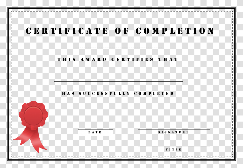 Clip Art Certificate Of Completion Template Certificate Of Course Completion Sample, Plant, Crowd Transparent Png