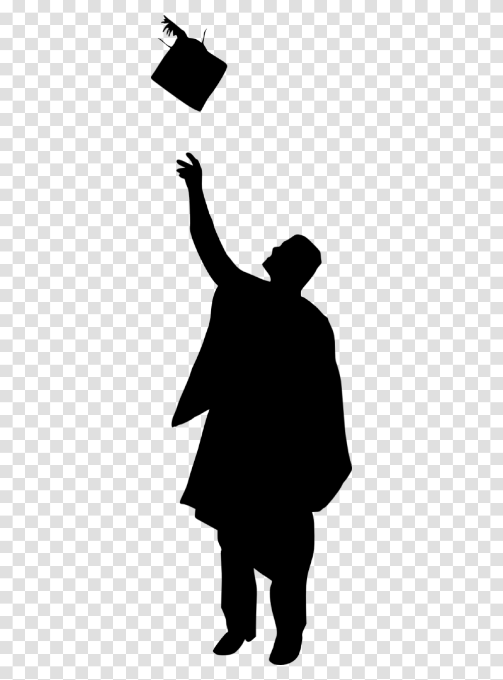 Clip Art Cheerleading Clipart Toe Touch Graduation Boy Silhouette, Gray, World Of Warcraft Transparent Png