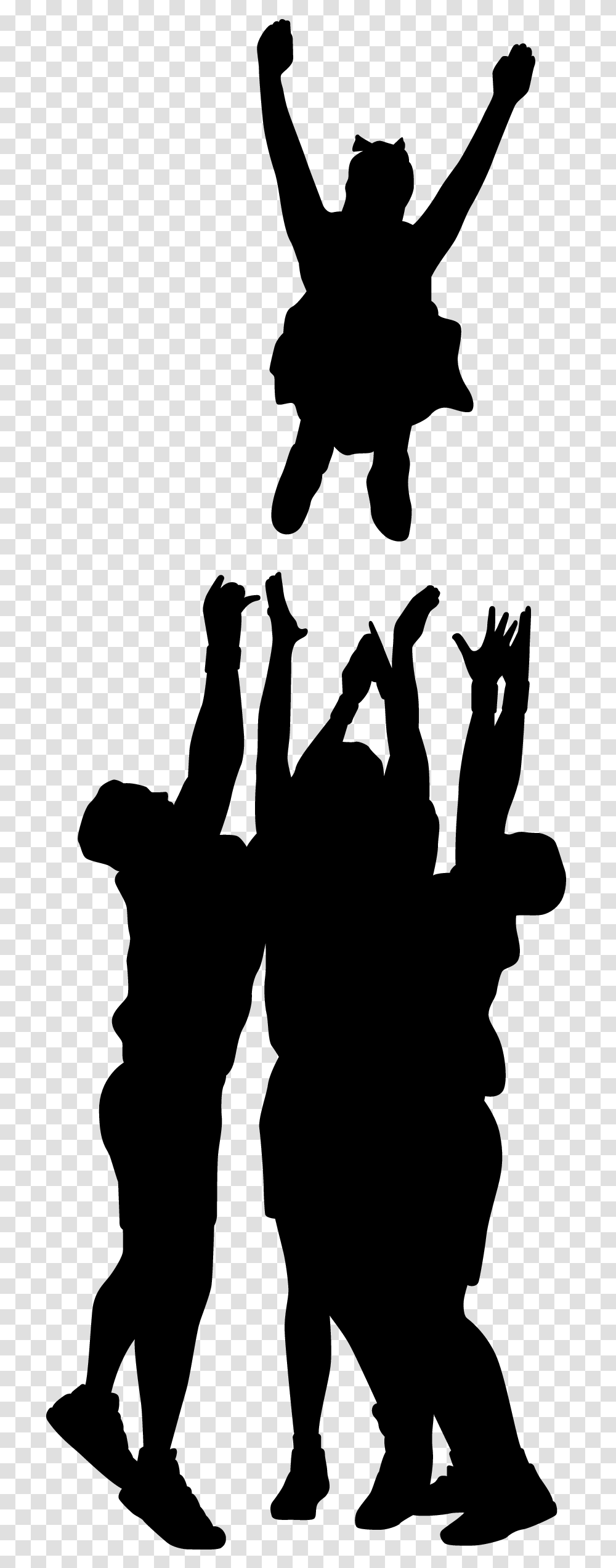 Clip Art Cheerleading Silhouette Images Cheer Silhouette, Gray, World Of Warcraft Transparent Png