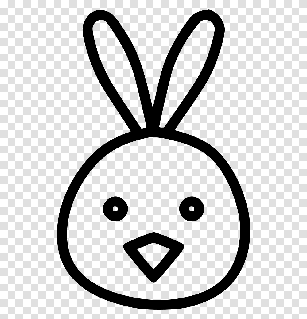 Clip Art Chicken Cute Chickling Rabbit Rabbit, Stencil, Logo, Trademark Transparent Png