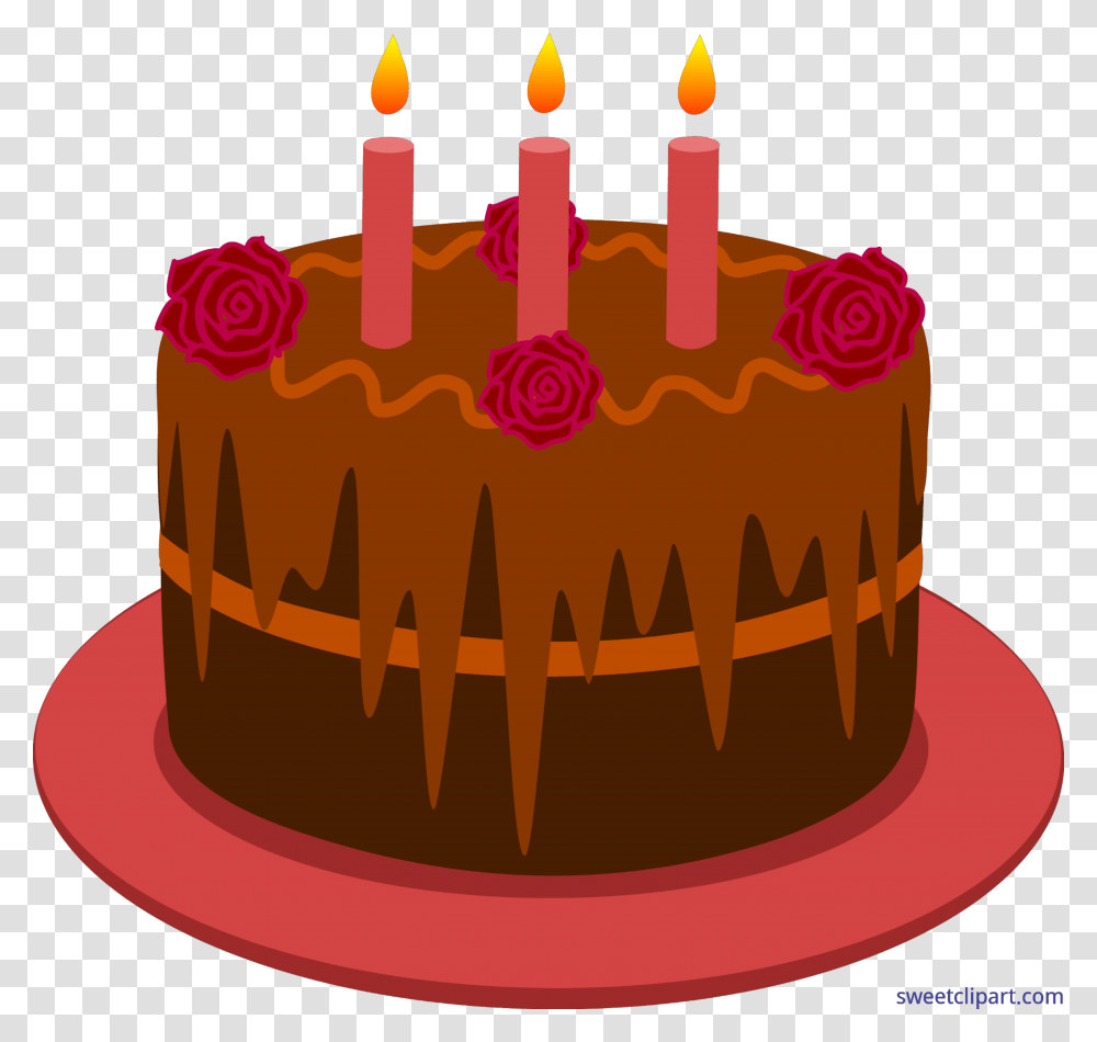 Clip Art Chocolate Birthday Cake Clipart Cartoon Red Cake, Dessert, Food Transparent Png