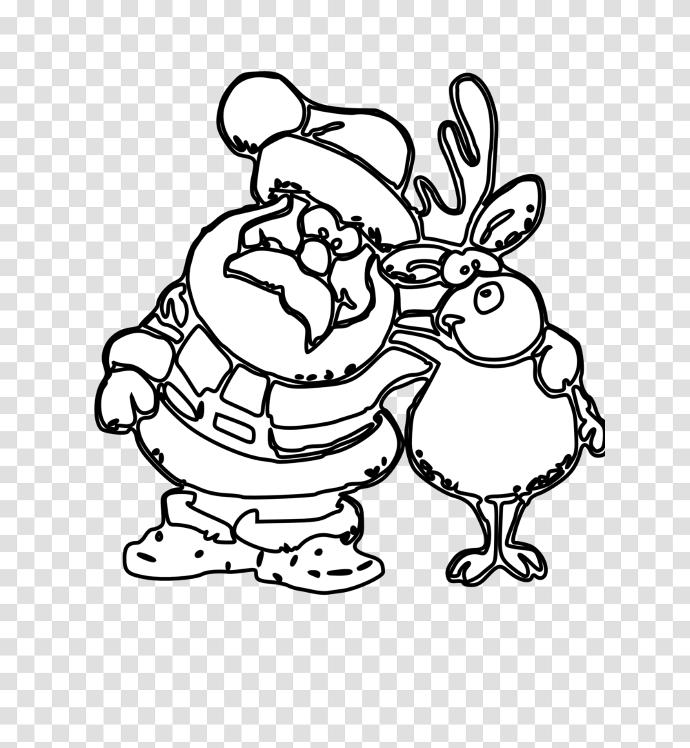 Clip Art Christmas Black And White, Animal, Food, Stencil Transparent Png