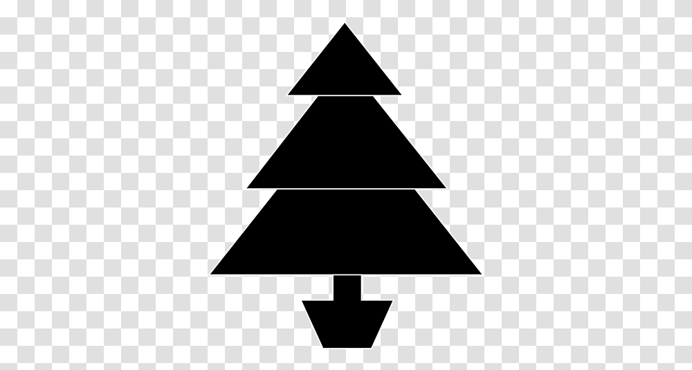 Clip Art Christmas Tree Black And White, Triangle, Lighting, Star Symbol Transparent Png