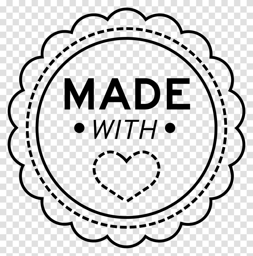Clip Art Circle Stamp Made With Love Stamp, Label, Sticker Transparent Png