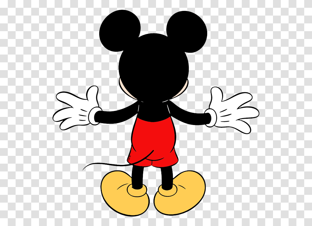 Clip Art Clip Art Disney Galore Mickey Mouse From The Back, Silhouette, Stencil, Floral Design Transparent Png