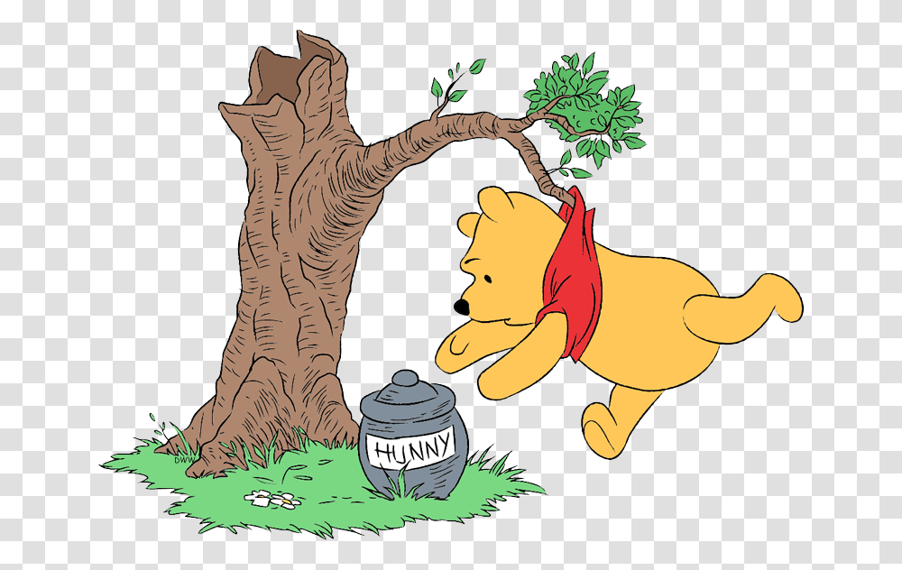 Clip Art Clip Art Galore Pooh Cartoon At Tree, Plant, Jar, Tiger, Mammal Transparent Png