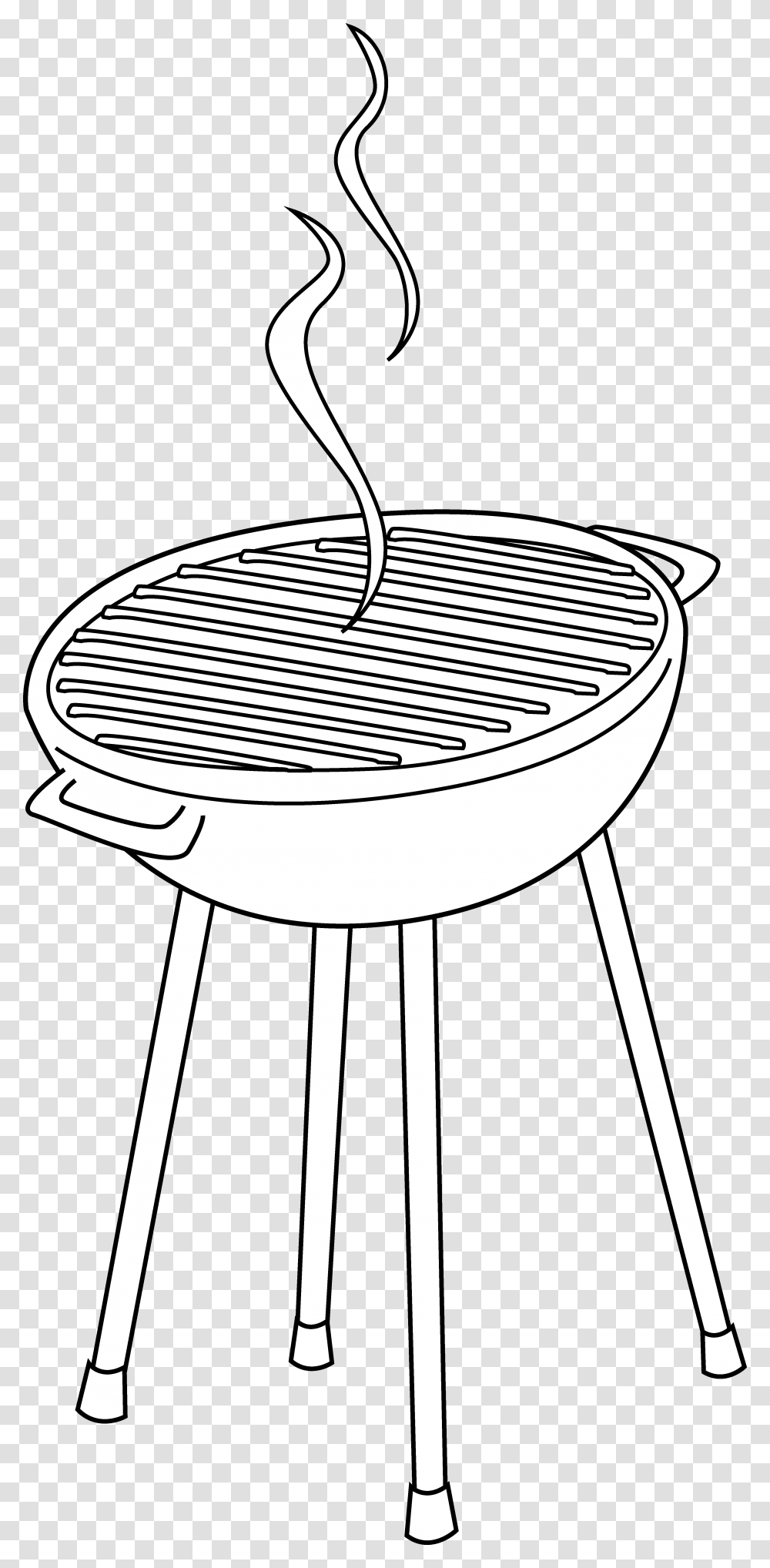 Clip Art Clipart Free Stock Grill Clipart Black And White, Furniture, Chair, Cradle Transparent Png