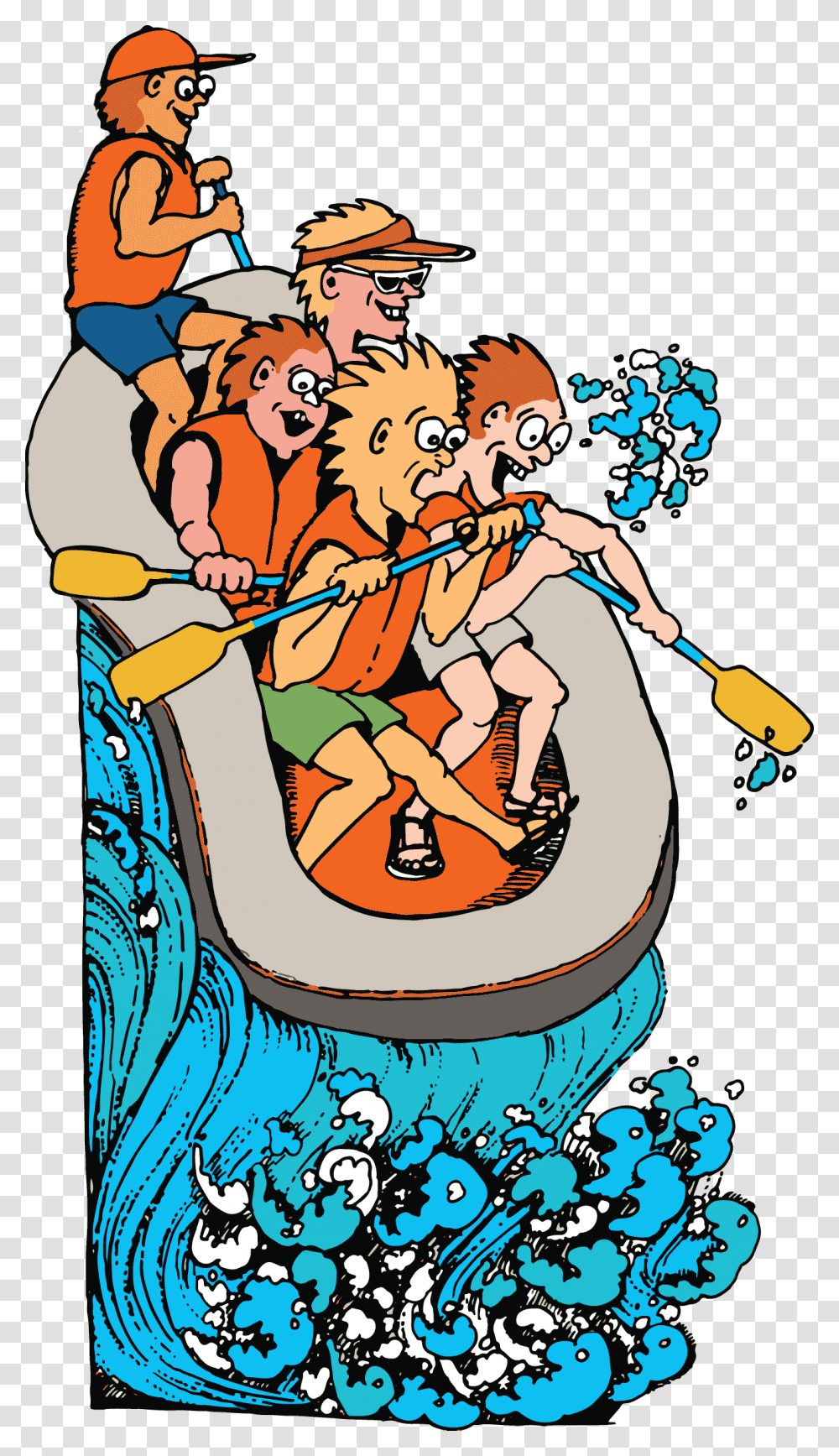 Clip Art Clipart River Rafting Cartoon White Water Rafting, Person, Leisure Activities, Hat Transparent Png
