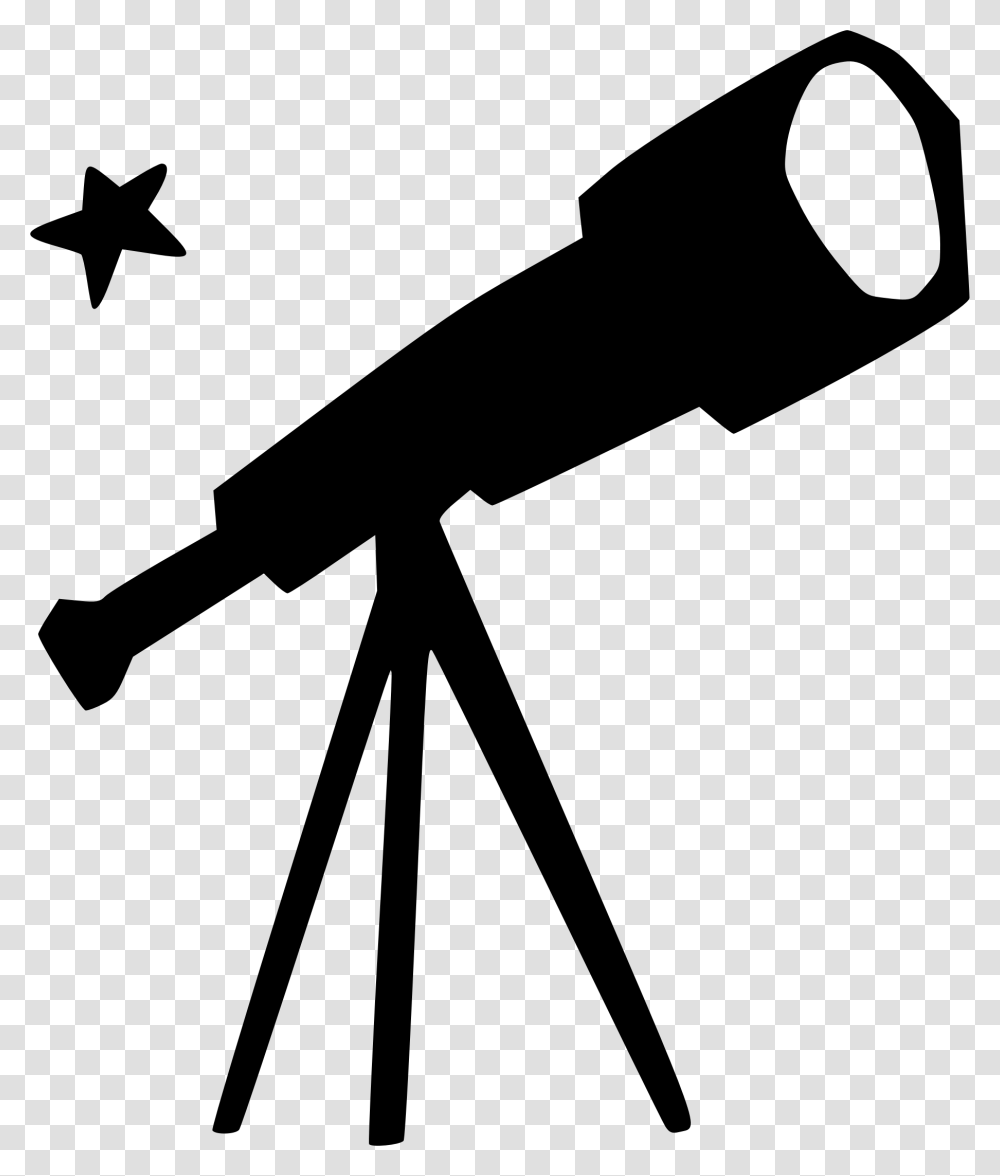 Clip Art Clipart Telescope Telescope Black And White, Gray, World Of Warcraft Transparent Png