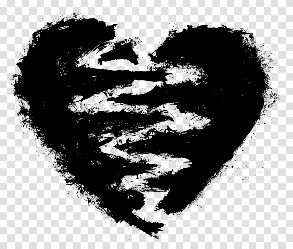 Clip Art Collection Of Free Black Broken Heart, Gray, World Of Warcraft Transparent Png