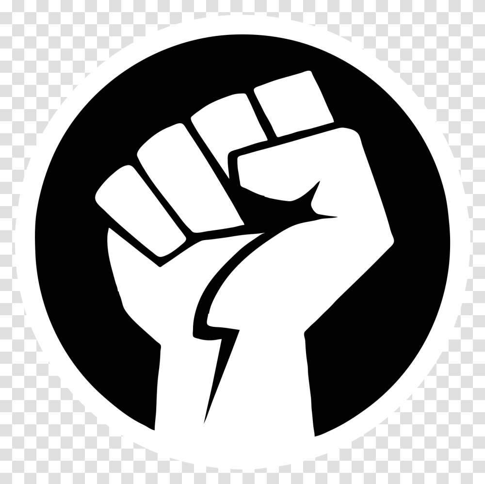 Clip Art Collection Of Free Black Power Fist, Hand, Stencil, Recycling Symbol Transparent Png