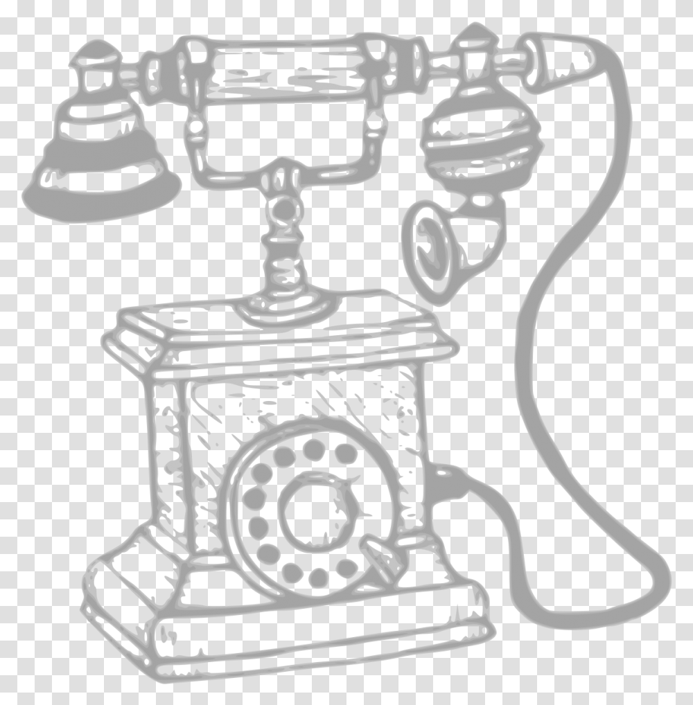 Clip Art Collection Of Free Drawing Alexander Graham Bell Telephone Drawing, Electronics, Dial Telephone Transparent Png
