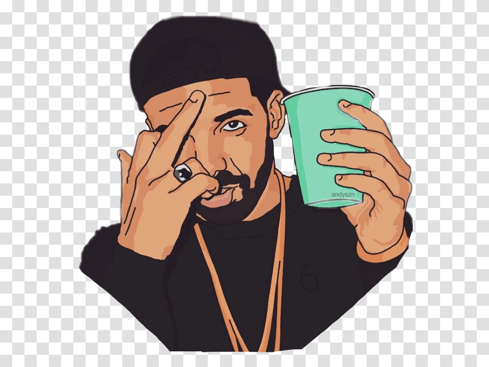 Clip Art Collection Of Free Drawing Cartoon Drake, Face, Person, Dating, Cup Transparent Png