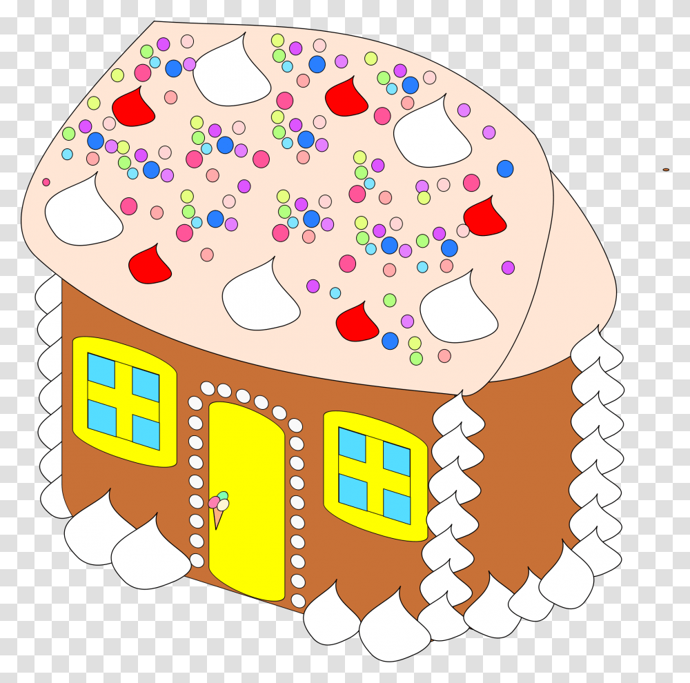 Clip Art Collection Of Free Houses Hansel And Gretel House Cartoon, Food, Cake, Dessert, Cookie Transparent Png