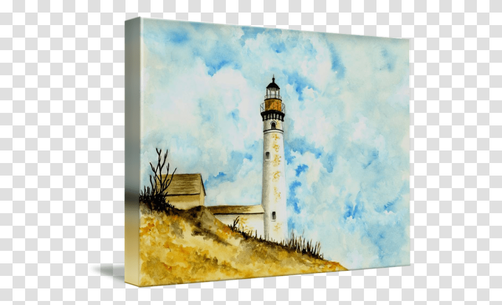 Clip Art Collection Of Free Painting Lighthouse, Tower, Architecture, Building, Beacon Transparent Png