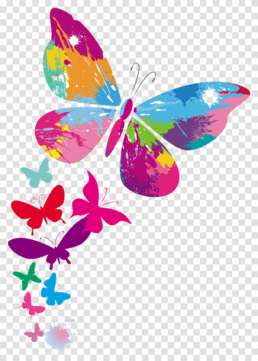 Clip Art Colorful Butterfly, Purple, Petal, Flower, Plant Transparent Png