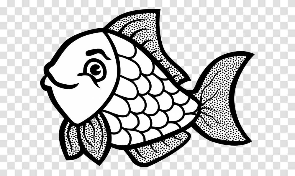 Clip Art Colourful Fish Fish Clipart Black And White, Animal, Sea Life, Bird, Vulture Transparent Png