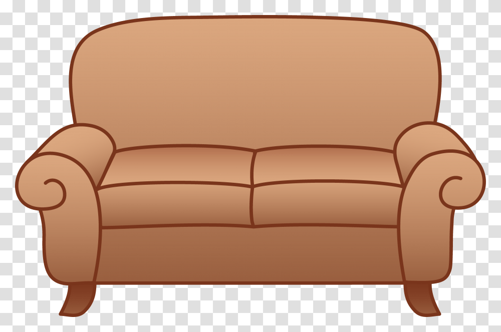 Clip Art Couch Brown Couch Clipart, Furniture, Chair, Cushion Transparent Png