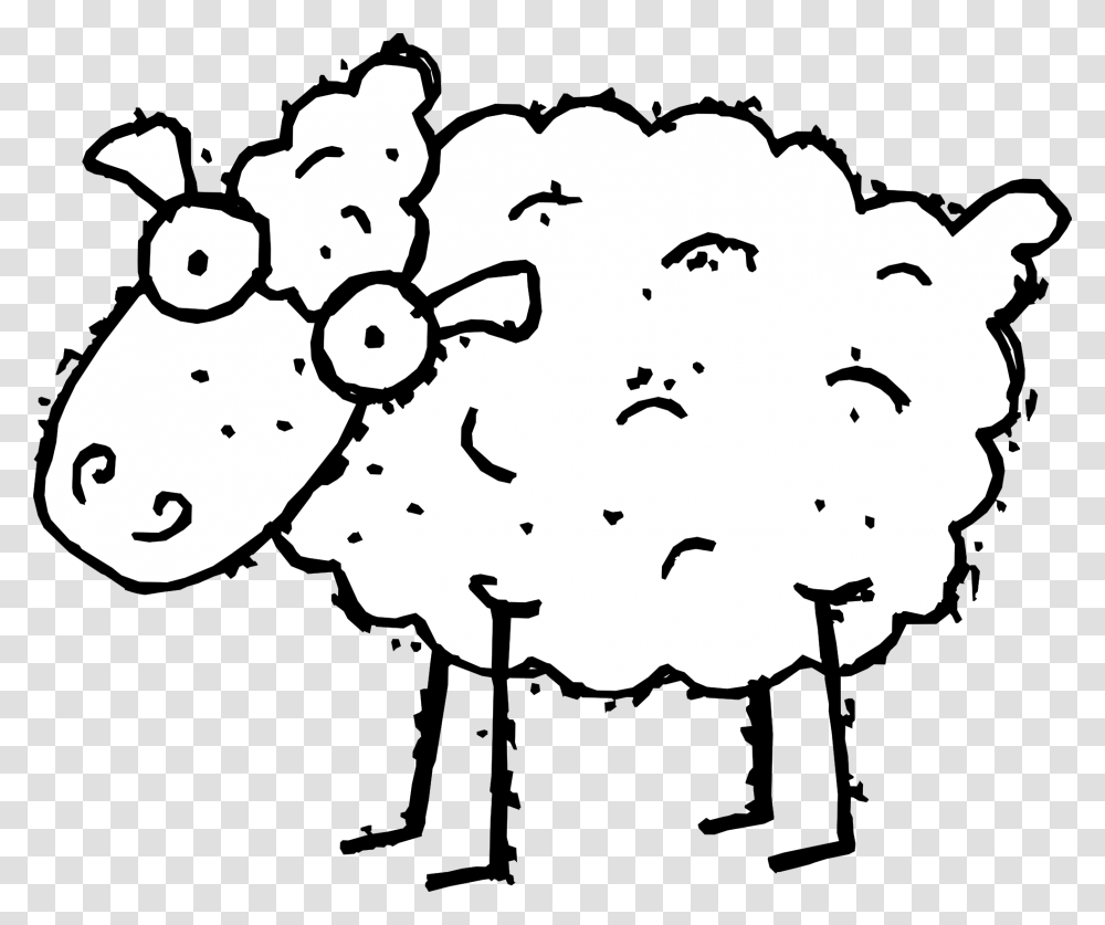 Clip Art Counting Sheep, Bird, Animal, Stencil, Tree Transparent Png