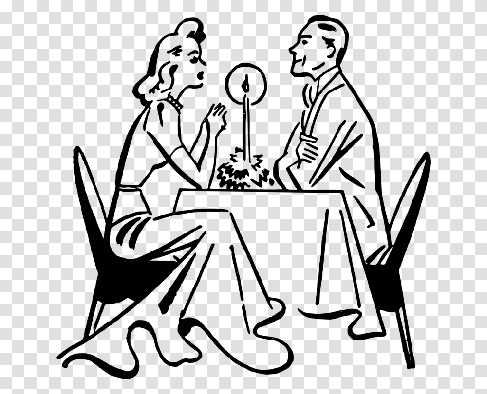Clip Art Couples Dating Drawing Romance Dinner, Gray, World Of Warcraft Transparent Png