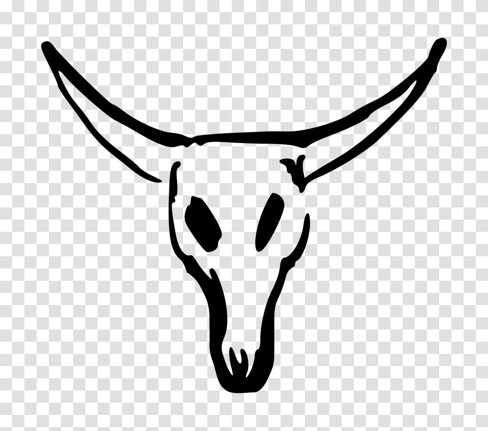 Clip Art Cow Skull Black, Longhorn, Cattle, Mammal, Animal Transparent Png