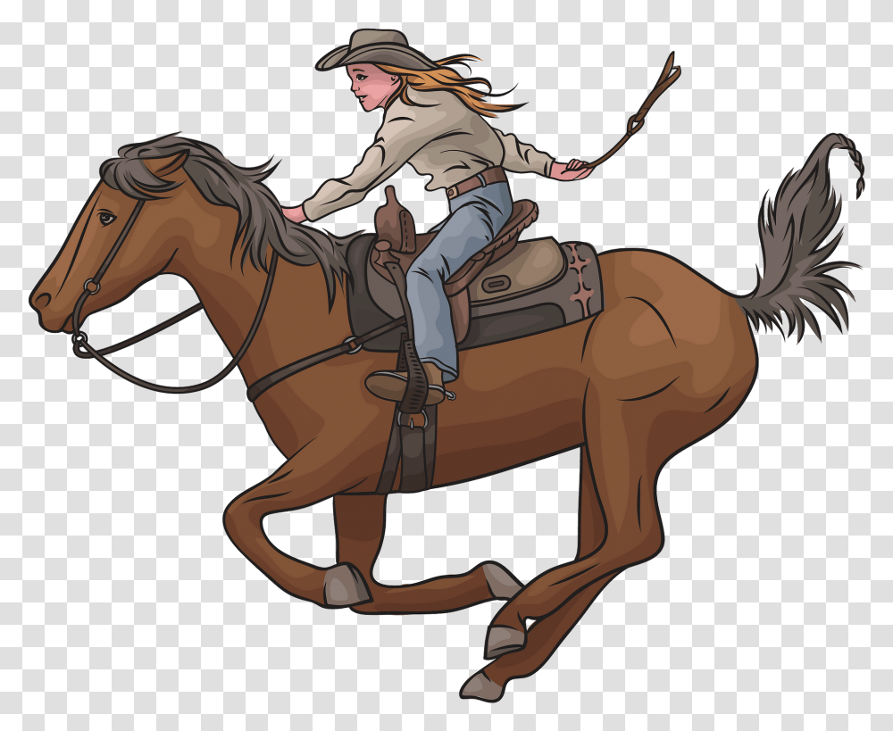 Clip Art Cowgirl Riding Horse, Person, Equestrian, Mammal, Animal Transparent Png