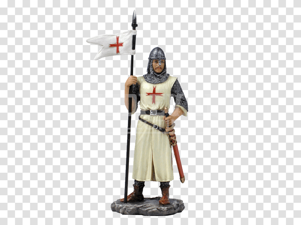 Clip Art Crusader Flag Crusades Flag, Person, Human, Knight, Armor Transparent Png