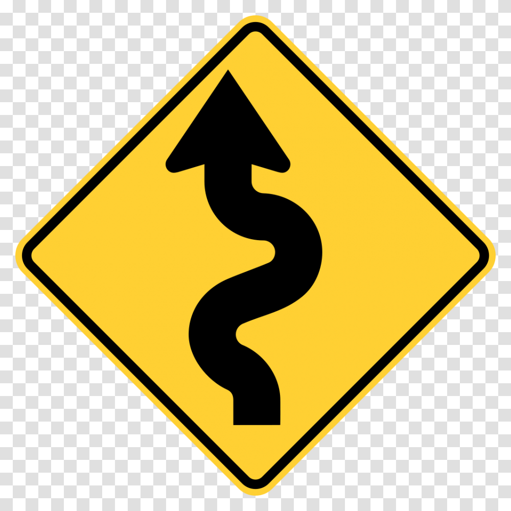 Clip Art Curves Ahead Road Sign Road Sign Clip Art Transparent Png