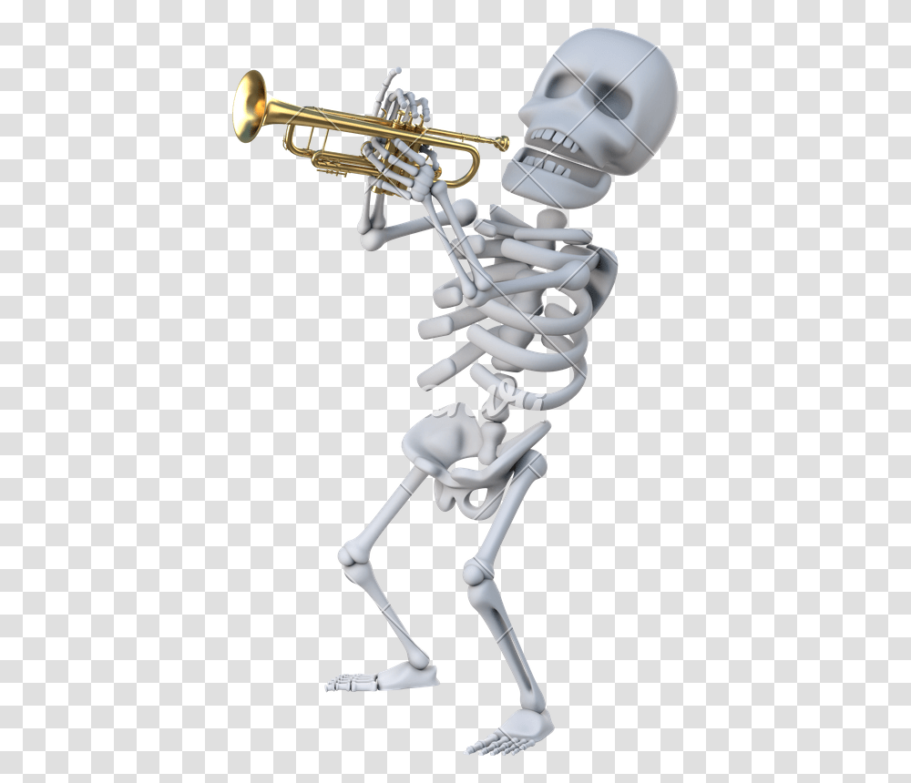 Clip Art D A Photos Skeleton With Trumpet, Helmet, Apparel Transparent Png
