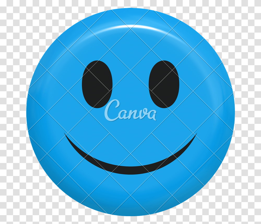 Clip Art D Photos By Canva Blue 3d Smiley Face, Balloon, Sphere Transparent Png