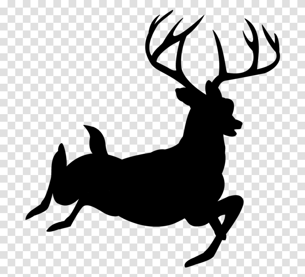 Clip Art Deer Silhouette Clip Art Buck Deer Silhouette, Gray, World Of Warcraft Transparent Png