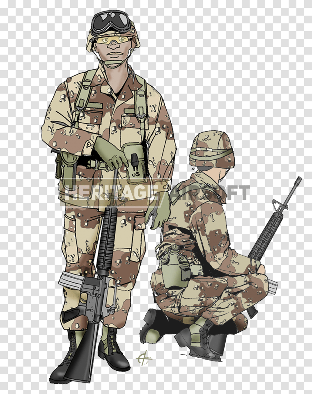 Clip Art Desert Storm Camouflage Soldier, Helmet, Person, Military Transparent Png